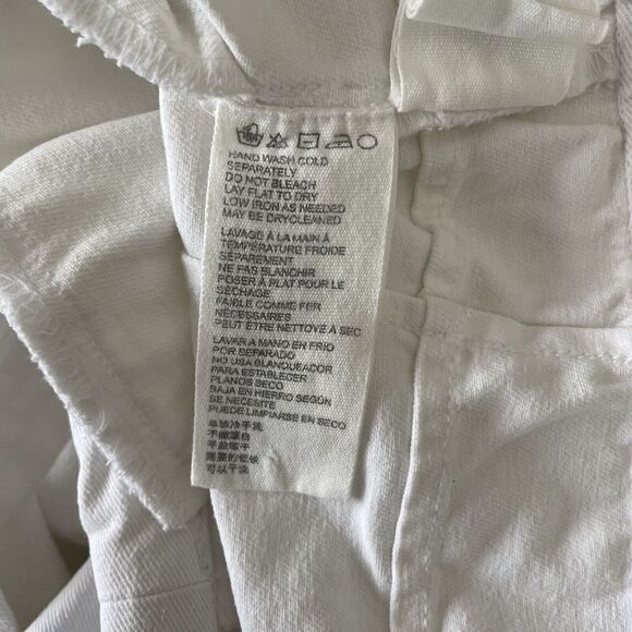 CLEOBELLA Tinsley Romper Womens Small White Checked Denim Invisible Buttons Belt - Picture 7 of 7